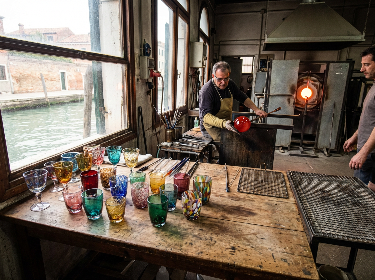 Bicchieri Murano autentici: eleganza soffiata da Murano Design