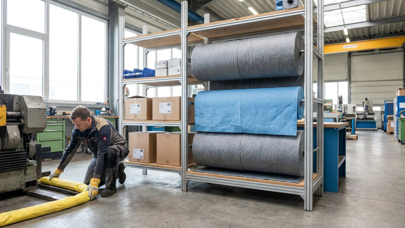 Assorbenti industriali: scorte e posizionamento in reparto