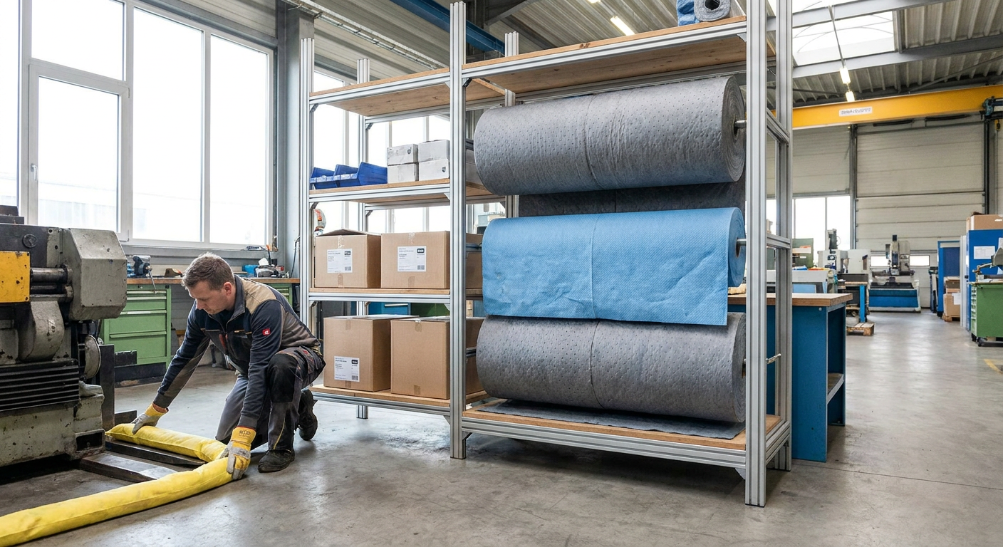 Assorbenti industriali: scorte e posizionamento in reparto